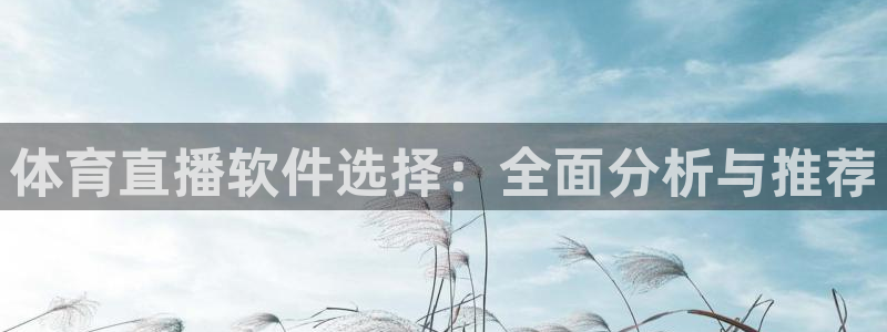 体育直播软件选择：全面分析与推荐